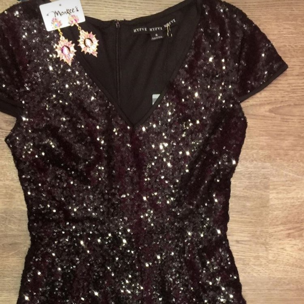 Black sequin romper